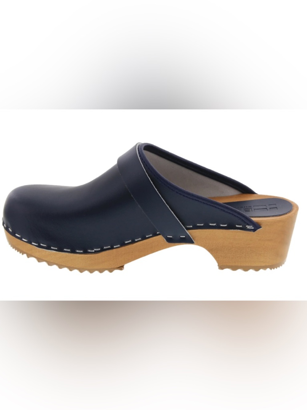 Bjork Maja Wood Open Back Leather Clogs